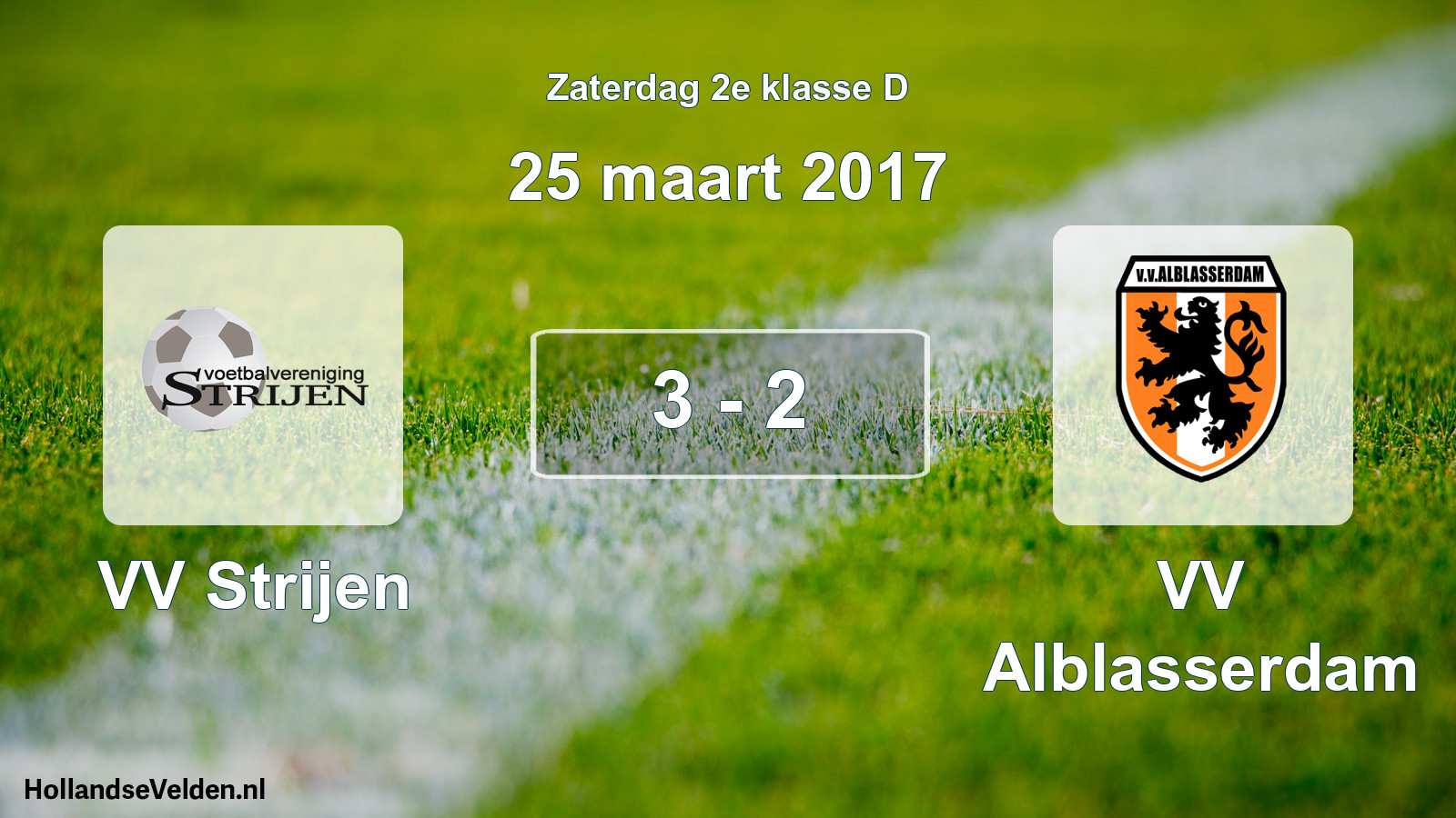 Total number of matches played: VV Strijen - VV Alblasserdam 3 - 2 (25 March 2017)