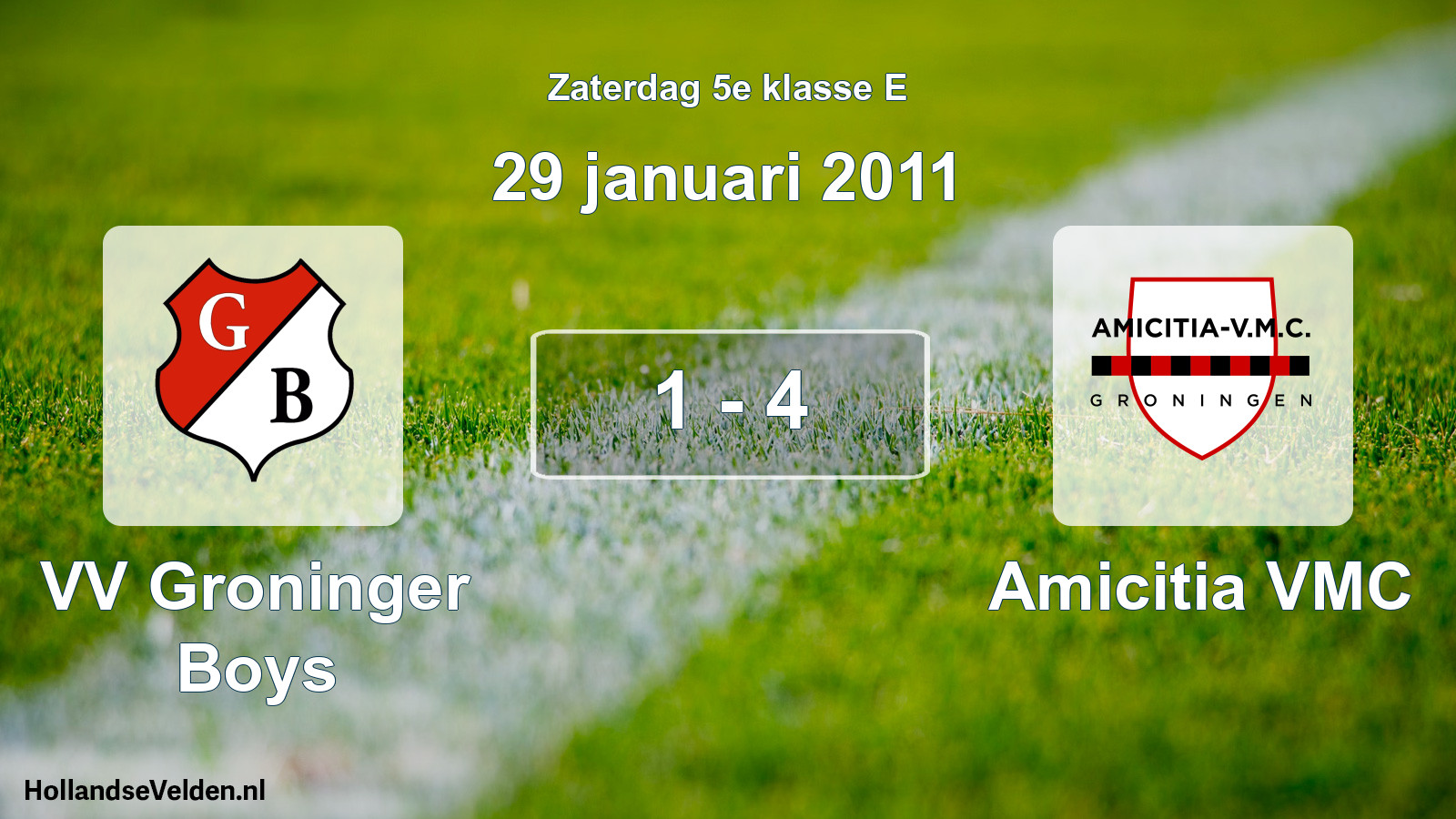 Total number of matches played: VV Groninger Boys - Amicitia VMC 1 - 4 (29 January 2011)