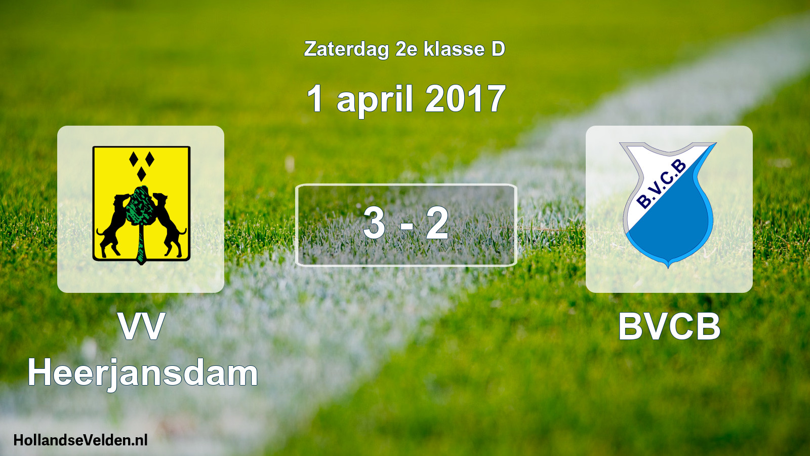 Total number of matches played: VV Heerjansdam - BVCB 3 - 2 (1 April 2017)