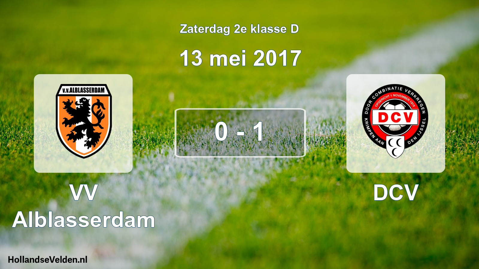 Total number of matches played: VV Alblasserdam - DCV 0 - 1 (13 May 2017)
