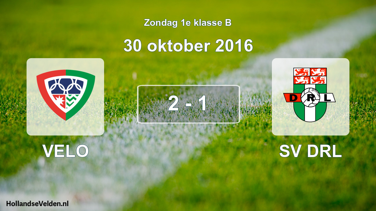 Total number of matches played: VELO - SV DRL 2 - 1 (30 October 2016)