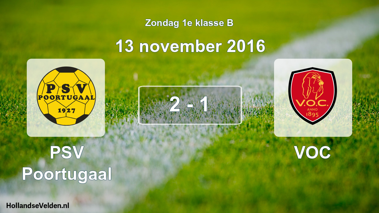 Total number of matches played: PSV Poortugaal - VOC 2 - 1 (13 November 2016)