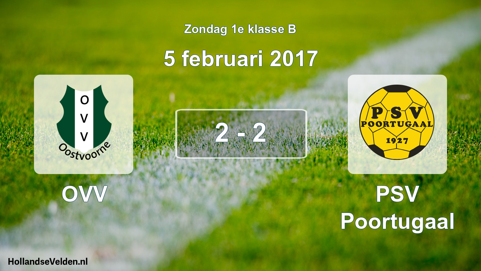 Total number of matches played: OVV - PSV Poortugaal 2 - 2 (5 February 2017)