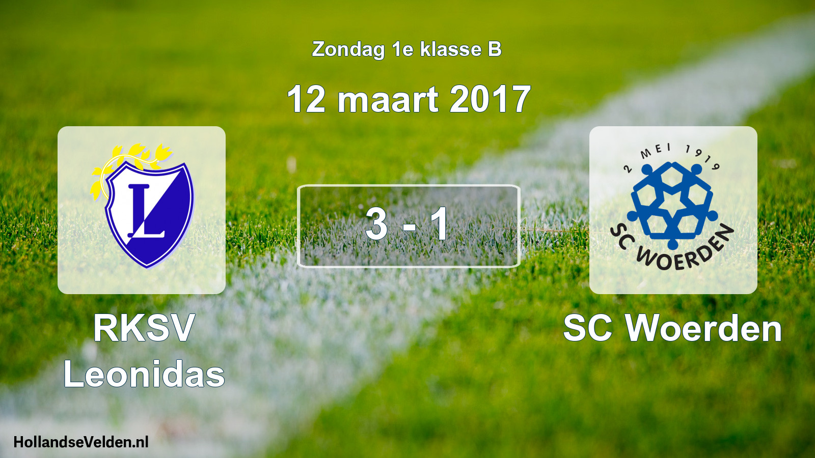Total number of matches played: RKSV Leonidas - SC Woerden 3 - 1 (12 March 2017)