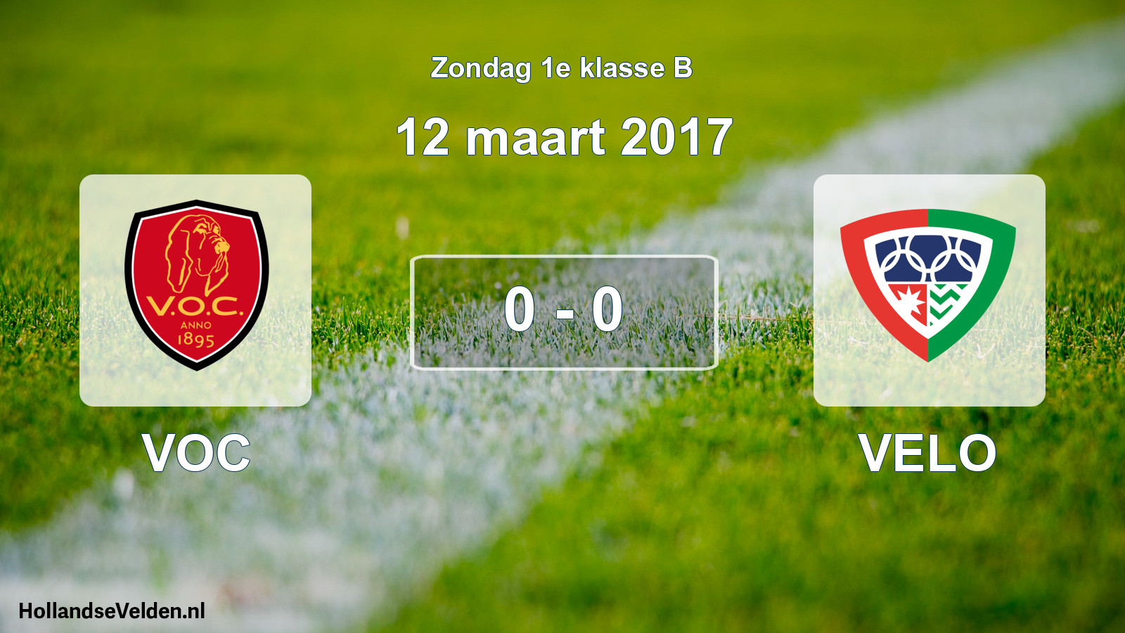 Total number of matches played: VOC - VELO 0 - 0 (12 March 2017)