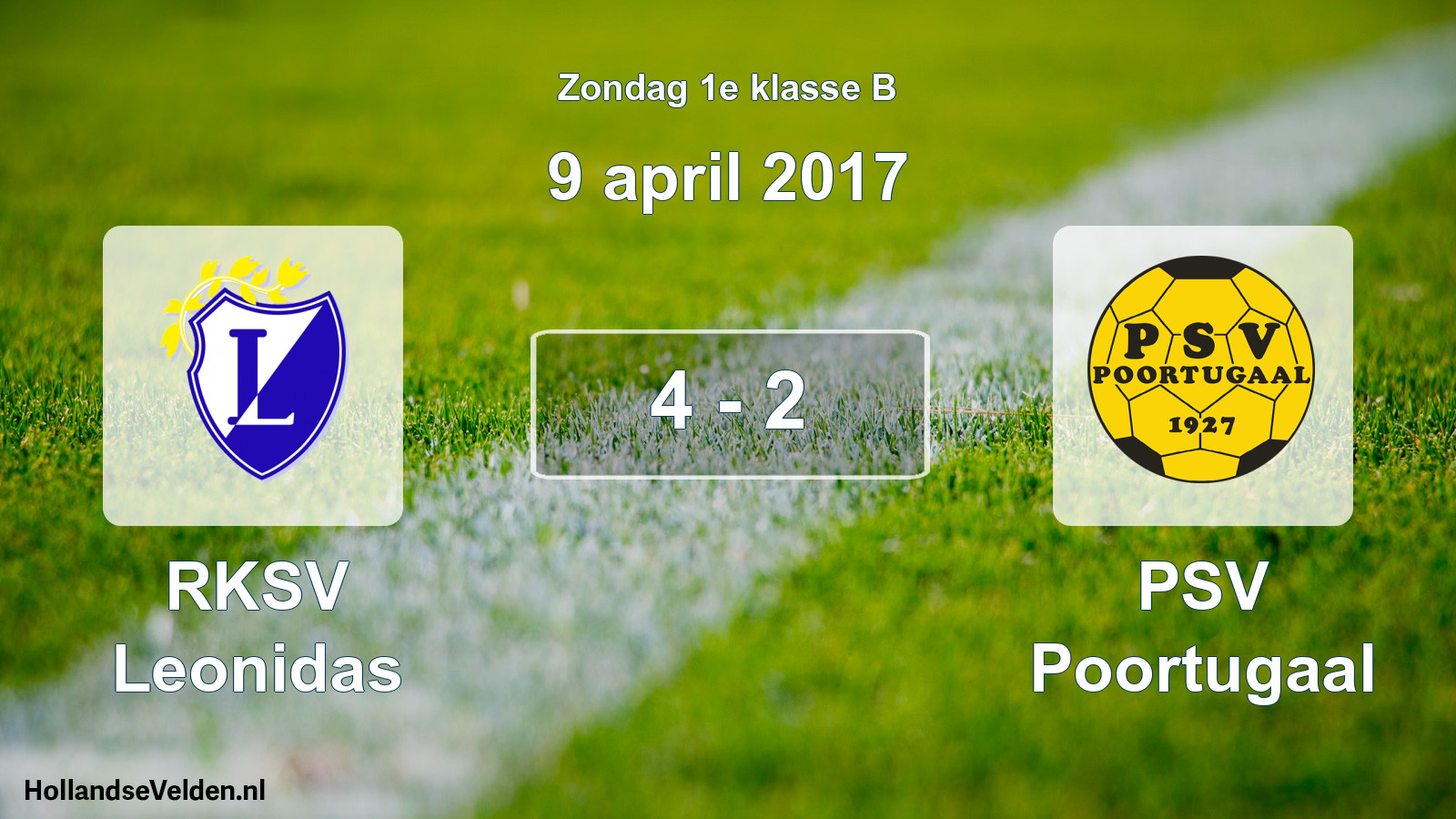Total number of matches played: RKSV Leonidas - PSV Poortugaal 4 - 2 (9 April 2017)