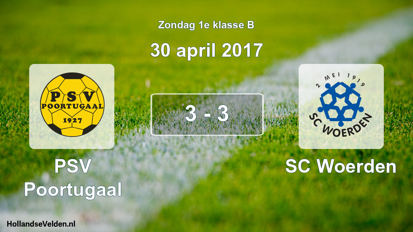 Total number of matches played: PSV Poortugaal - SC Woerden 3 - 3 (30 April 2017)
