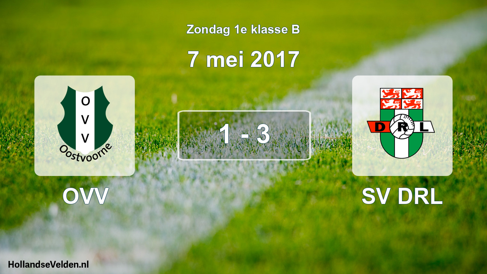 Total number of matches played: OVV - SV DRL 1 - 3 (7 May 2017)