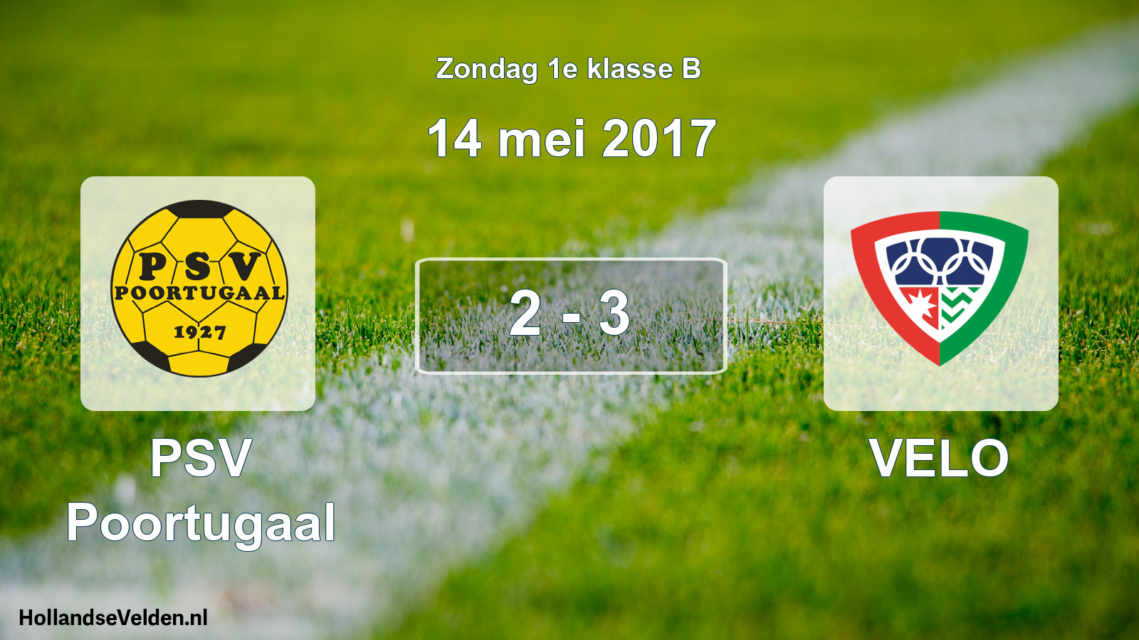 Total number of matches played: PSV Poortugaal - VELO 2 - 3 (14 May 2017)