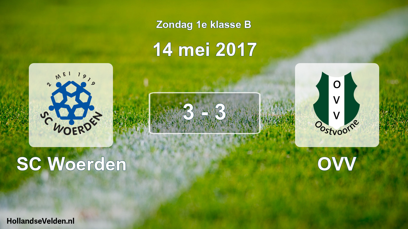 Total number of matches played: SC Woerden - OVV 3 - 3 (14 May 2017)