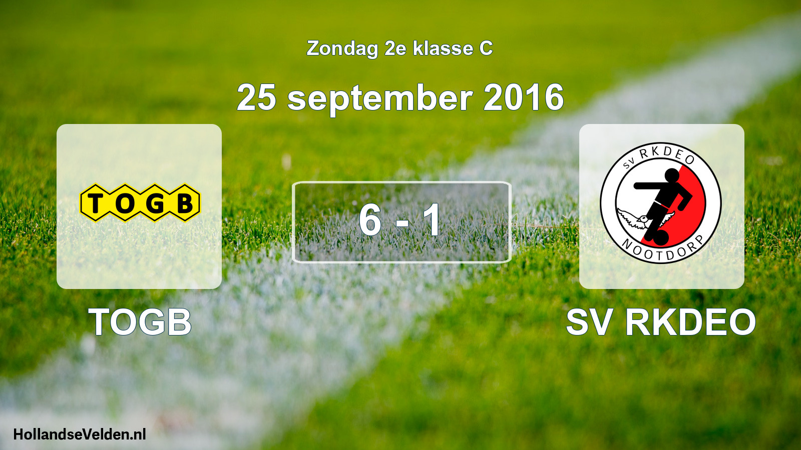 Total number of matches played: TOGB - SV RKDEO 6 - 1 (25 September 2016)