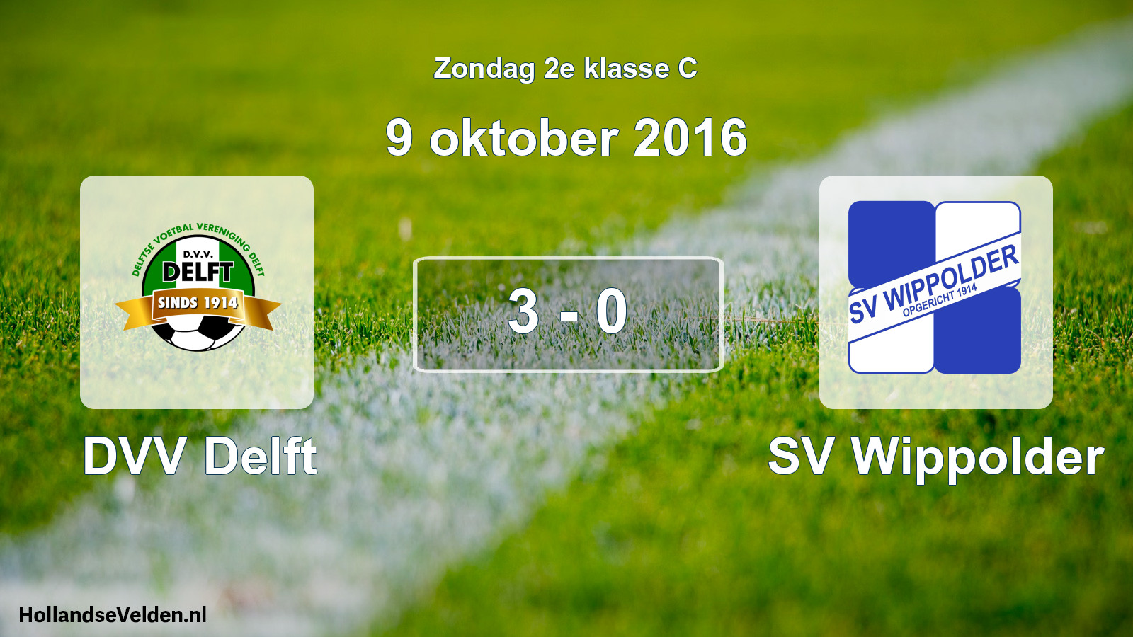 Total number of matches played: DVV Delft - SV Wippolder 3 - 0 (9 October 2016)