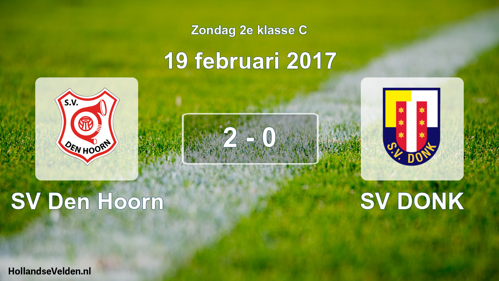 Total number of matches played: SV Den Hoorn - SV DONK 2 - 0 (19 February 2017)