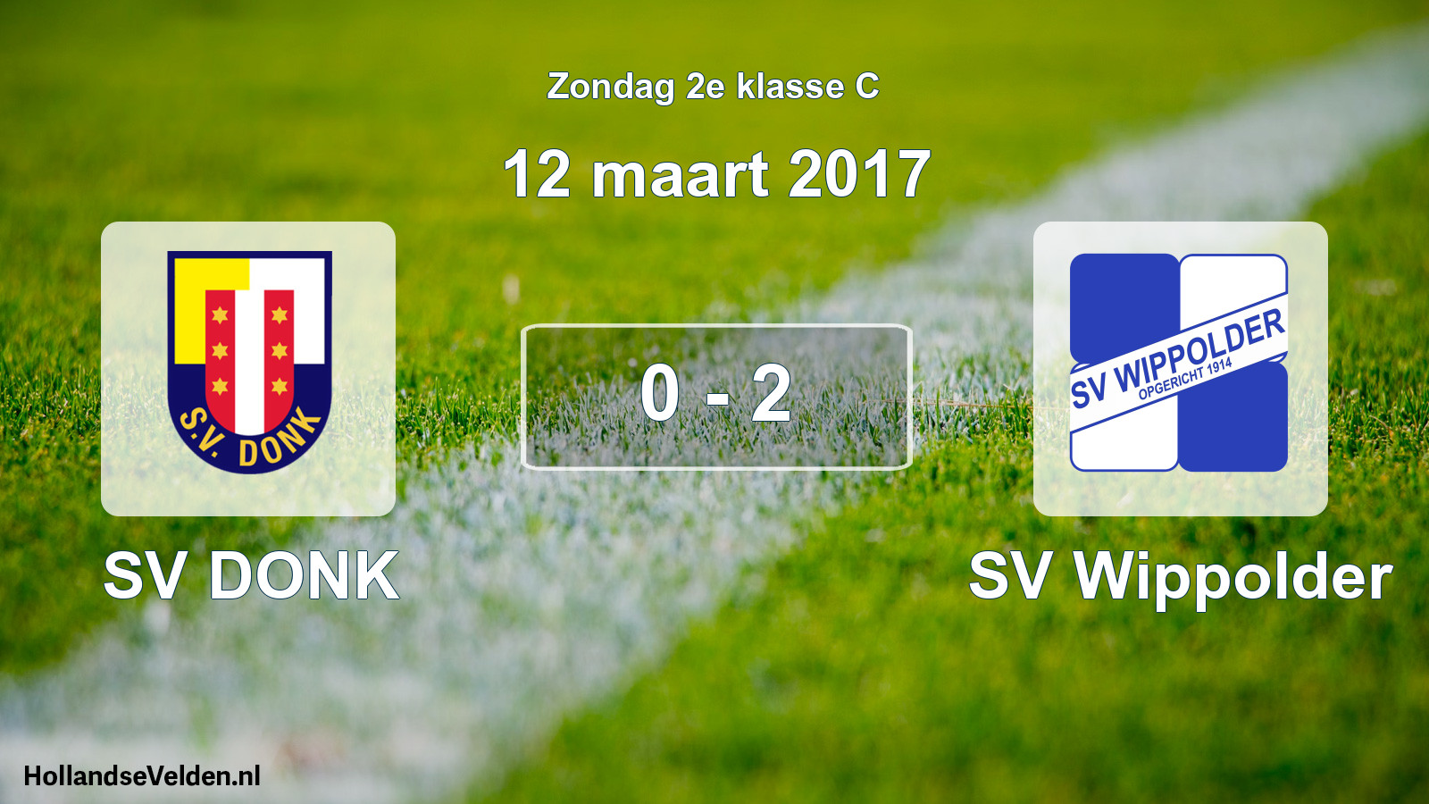 Total number of matches played: SV DONK - SV Wippolder 0 - 2 (12 March 2017)