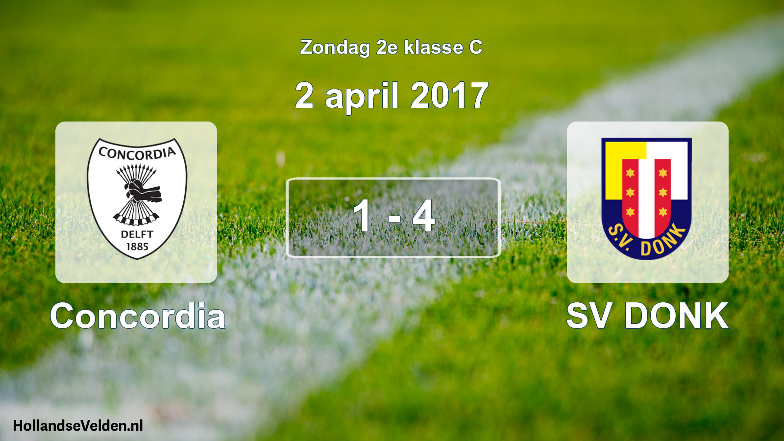 Total number of matches played: Concordia - SV DONK 1 - 4 (2 April 2017)