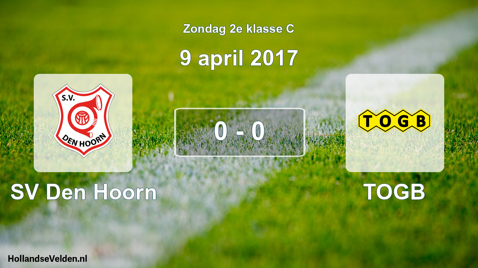 Total number of matches played: SV Den Hoorn - TOGB 0 - 0 (9 April 2017)