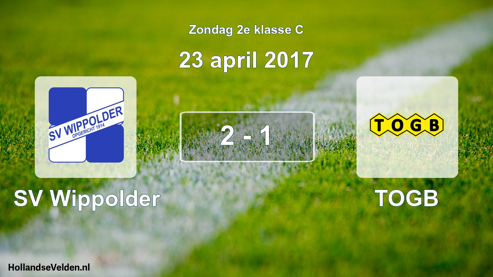 Total number of matches played: SV Wippolder - TOGB 2 - 1 (23 April 2017)