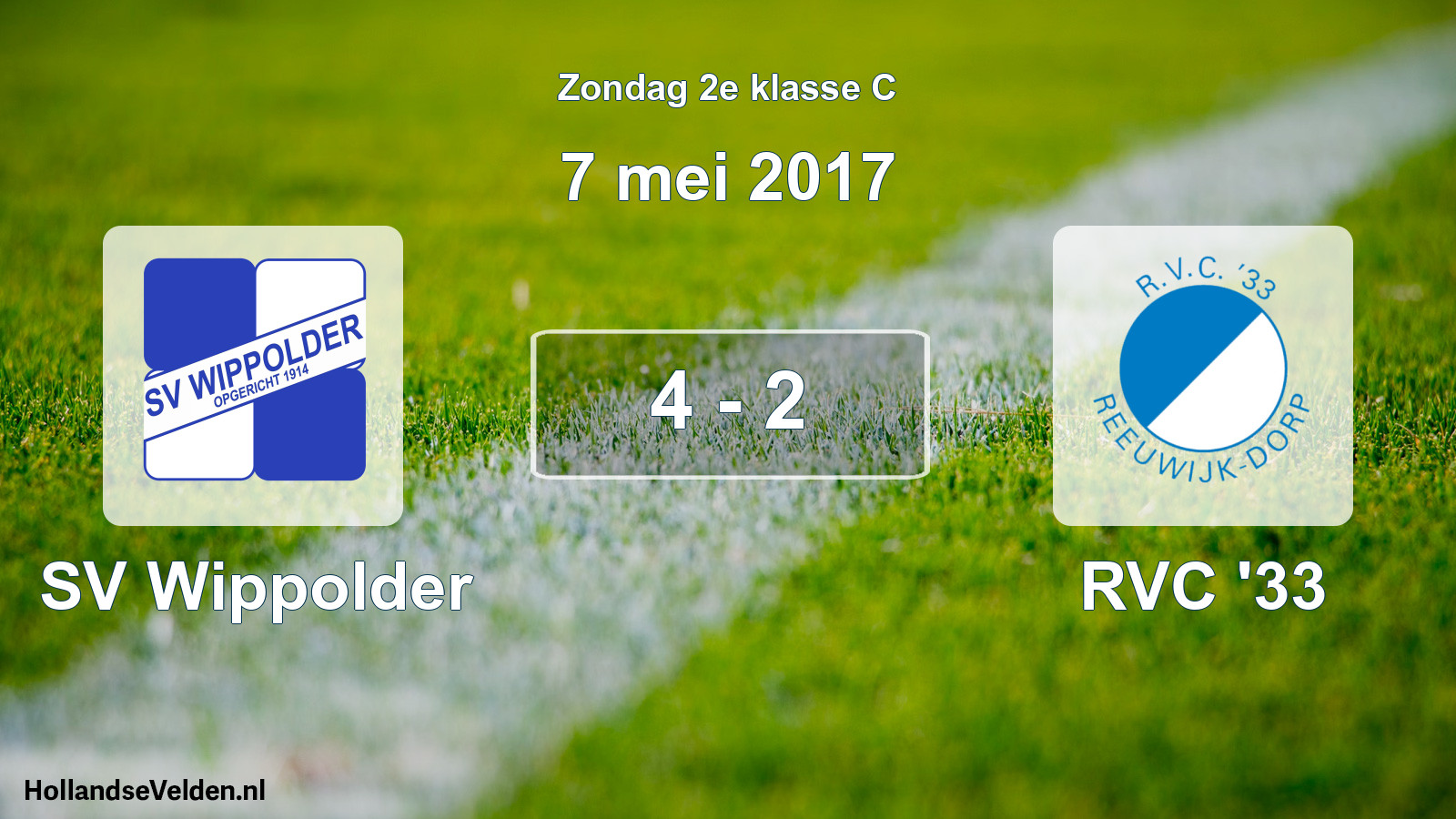 Total number of matches played: SV Wippolder - RVC '33 4 - 2 (7 May 2017)