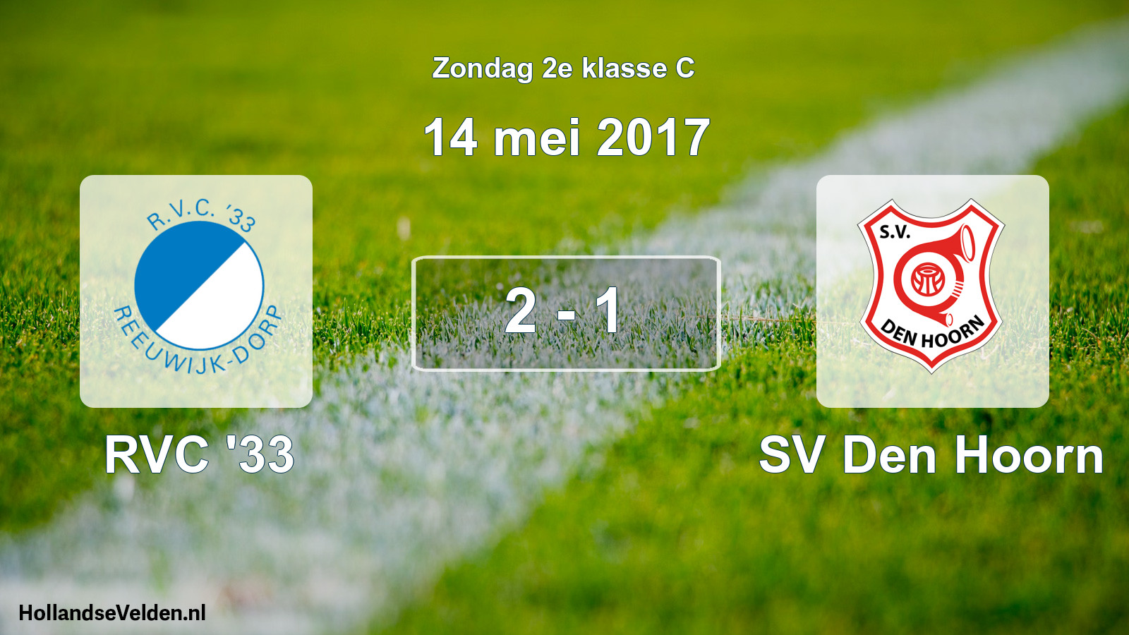 Total number of matches played: RVC '33 - SV Den Hoorn 2 - 1 (14 May 2017)