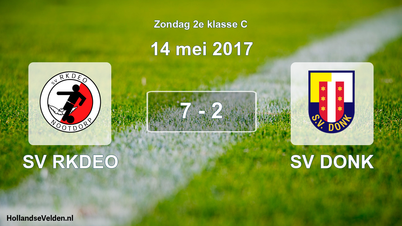 Total number of matches played: SV RKDEO - SV DONK 7 - 2 (14 May 2017)