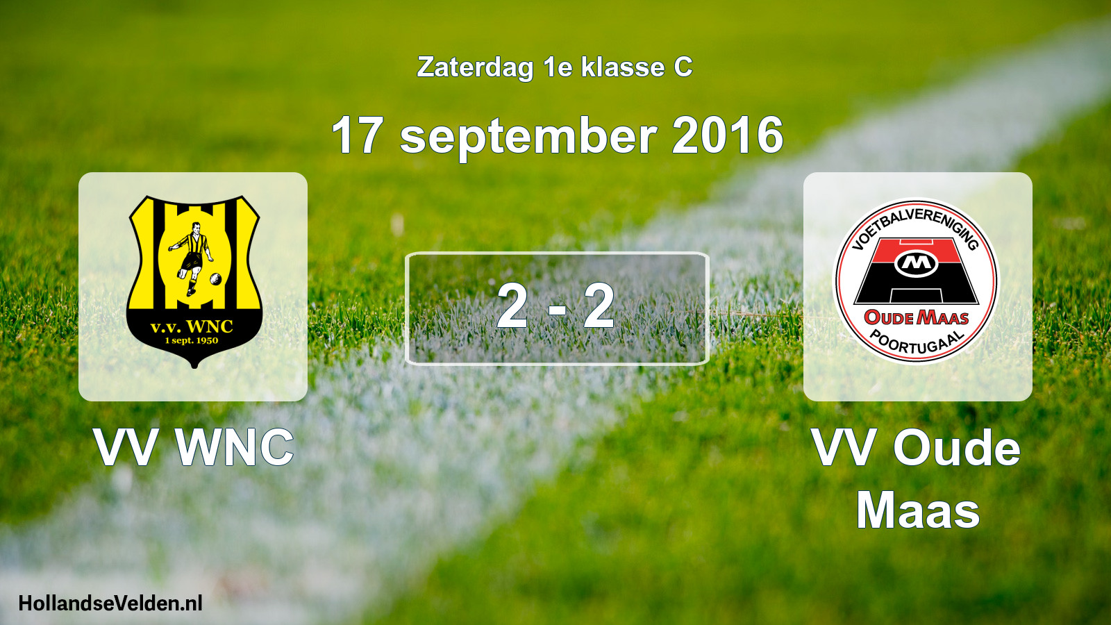 Total number of matches played: VV WNC - VV Oude Maas 2 - 2 (17 September 2016)