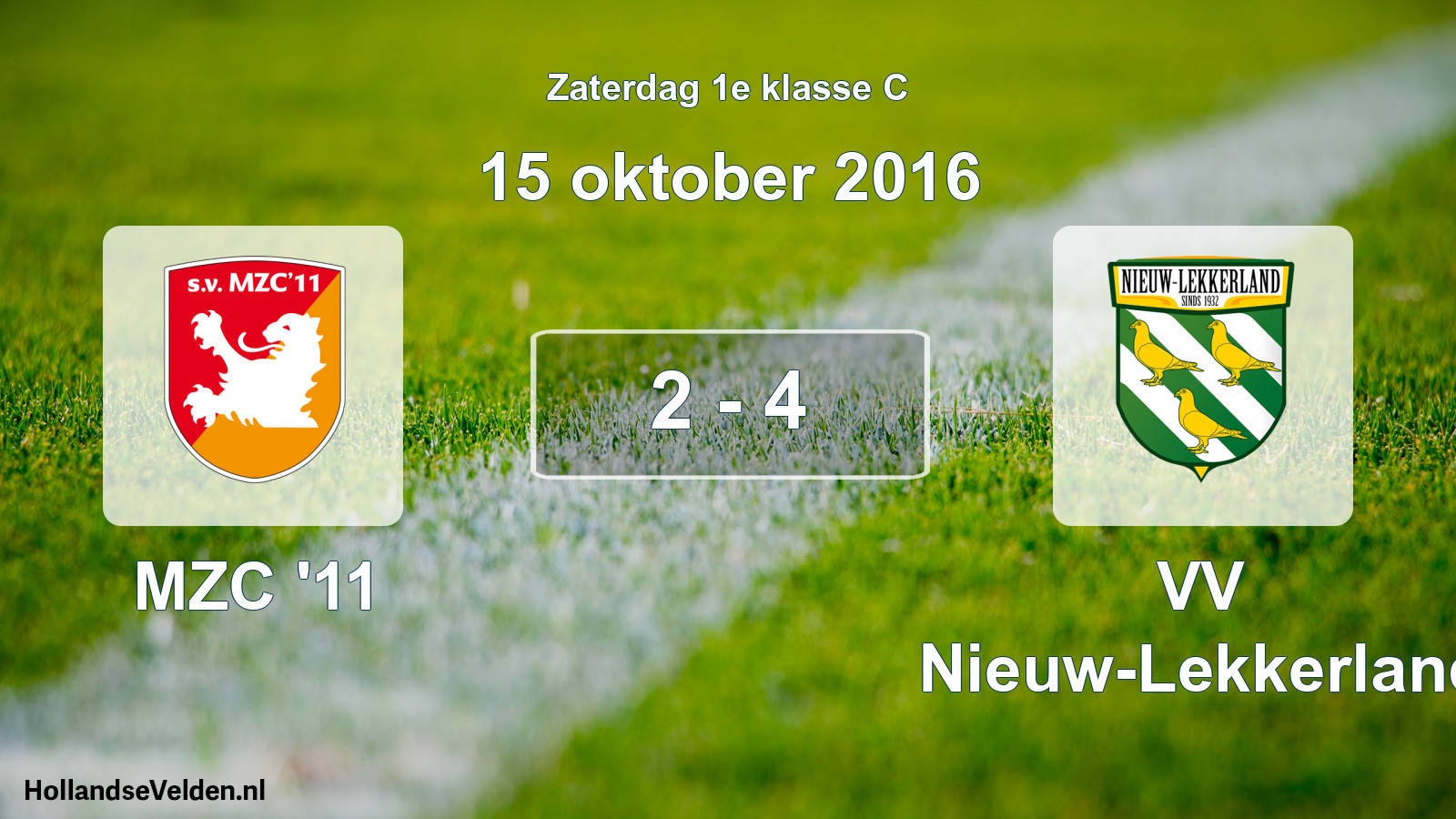 Total number of matches played: MZC '11 - VV Nieuw-Lekkerland 2 - 4 (15 October 2016)