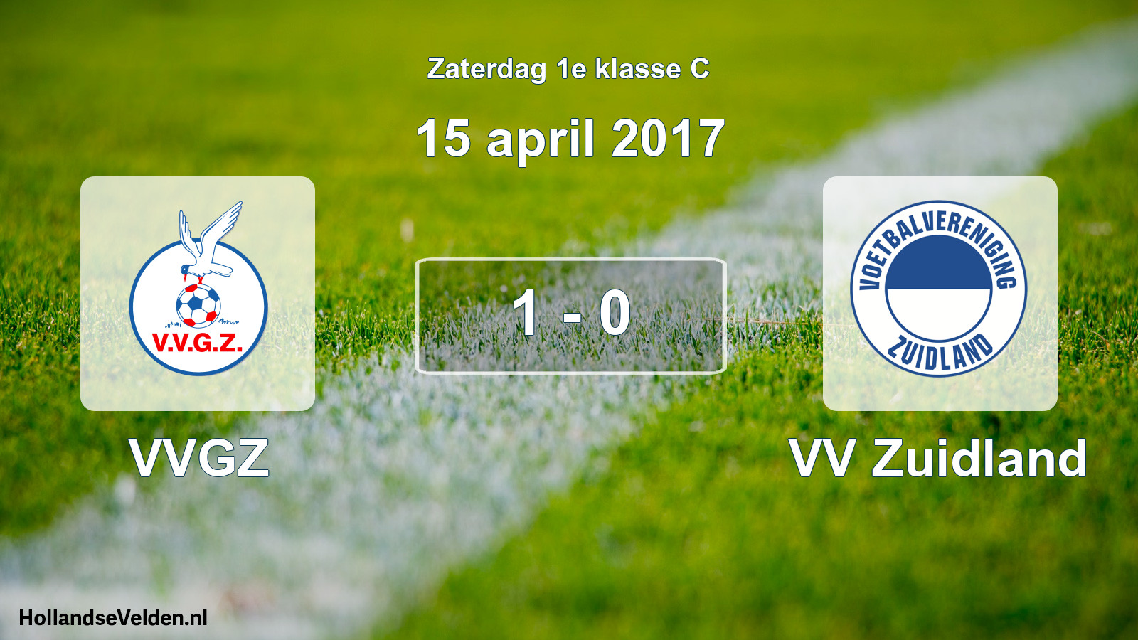Total number of matches played: VVGZ - VV Zuidland 1 - 0 (15 April 2017)