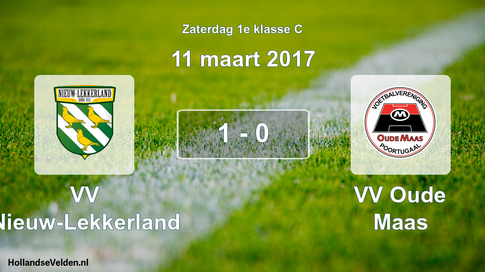 Total number of matches played: VV Nieuw-Lekkerland - VV Oude Maas 1 - 0 (11 March 2017)