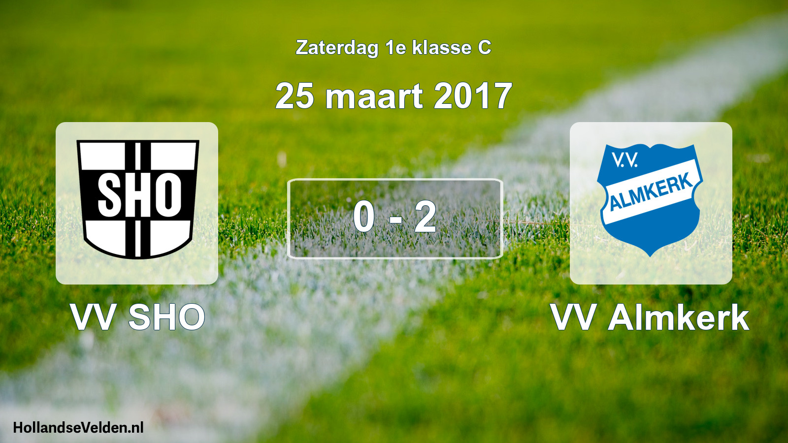 Total number of matches played: VV SHO - VV Almkerk 0 - 2 (25 March 2017)