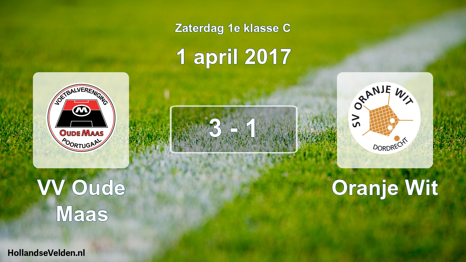 Total number of matches played: VV Oude Maas - Oranje Wit 3 - 1 (1 April 2017)