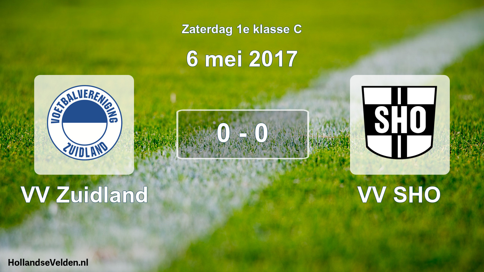 Total number of matches played: VV Zuidland - VV SHO 0 - 0 (6 May 2017)