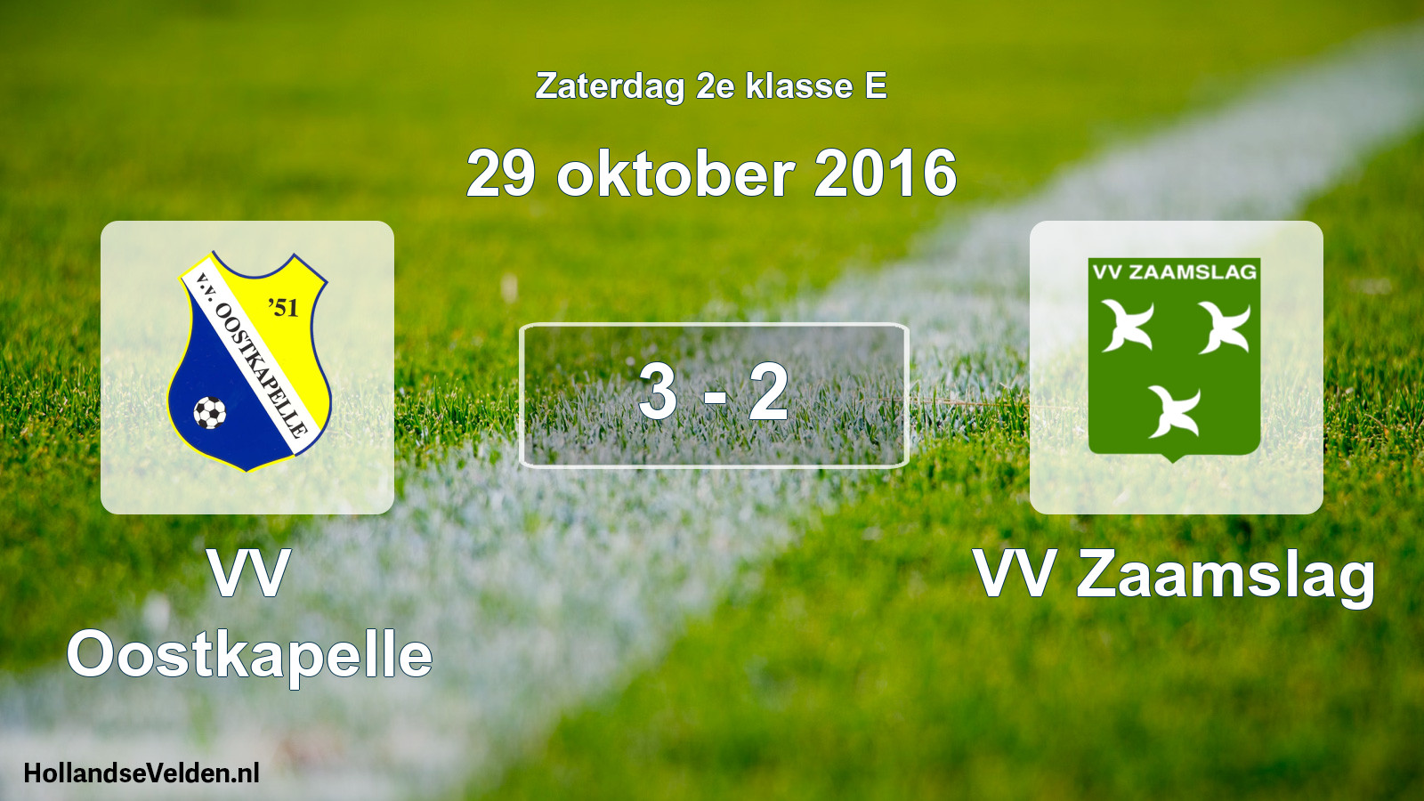 Total number of matches played: VV Oostkapelle - VV Zaamslag 3 - 2 (29 October 2016)