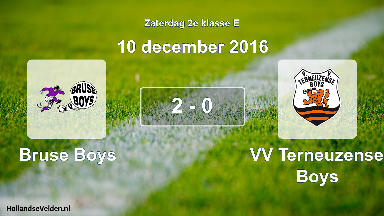 Total number of matches played: Bruse Boys - VV Terneuzense Boys 2 - 0 (10 December 2016)