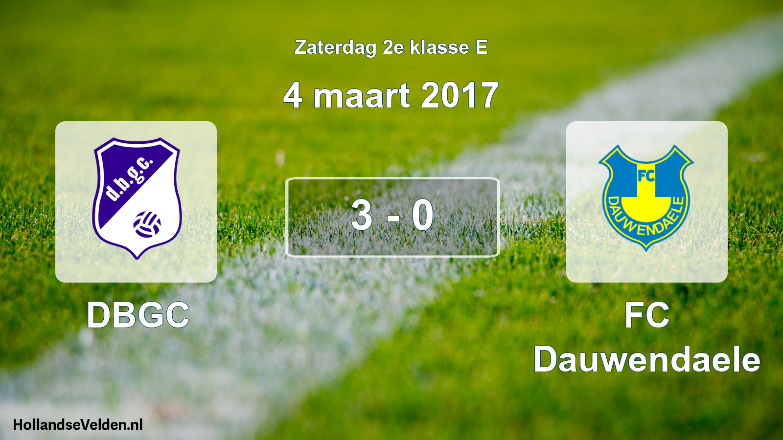 Total number of matches played: DBGC - FC Dauwendaele 3 - 0 (4 March 2017)