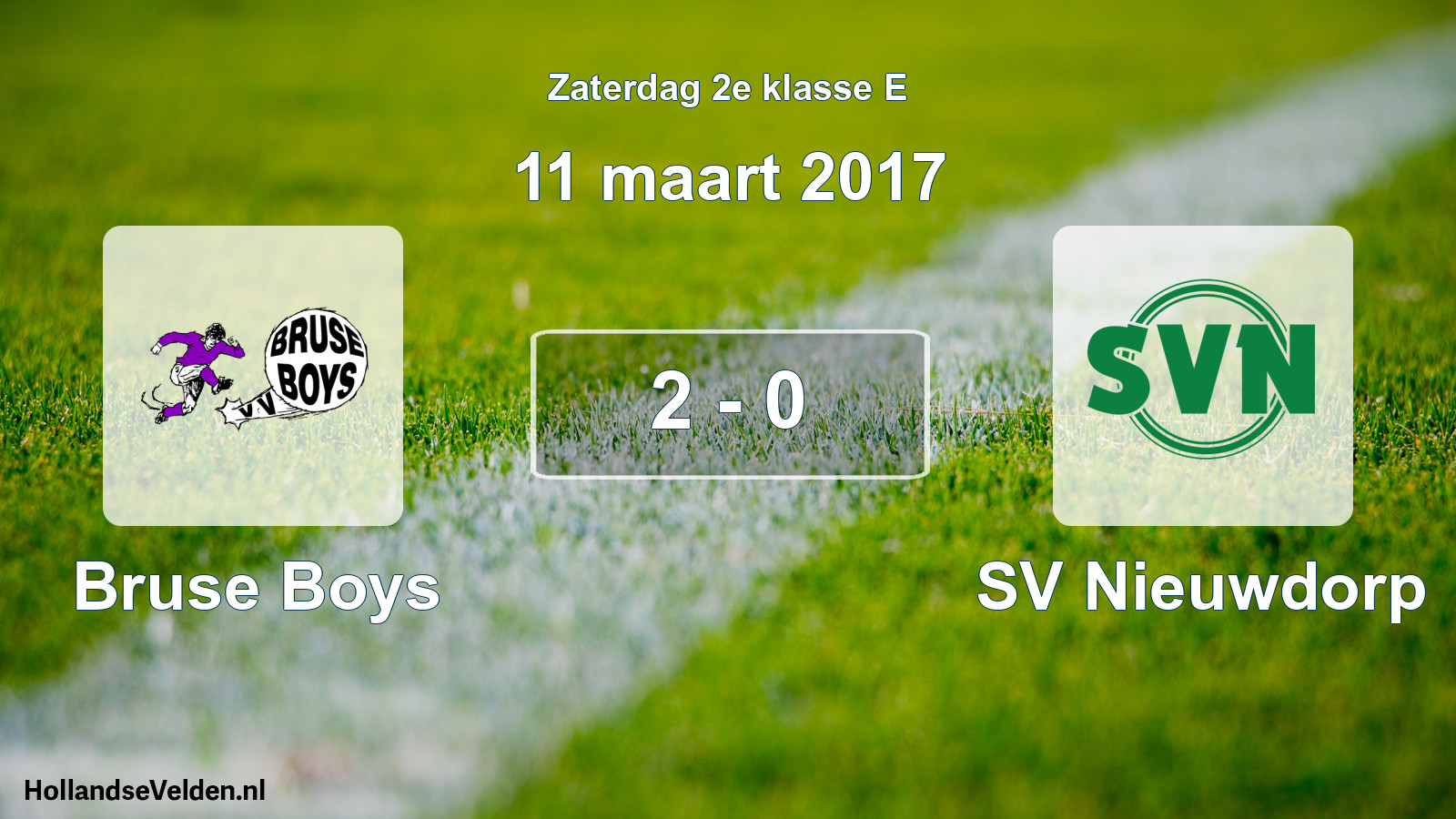Total number of matches played: Bruse Boys - SV Nieuwdorp 2 - 0 (11 March 2017)