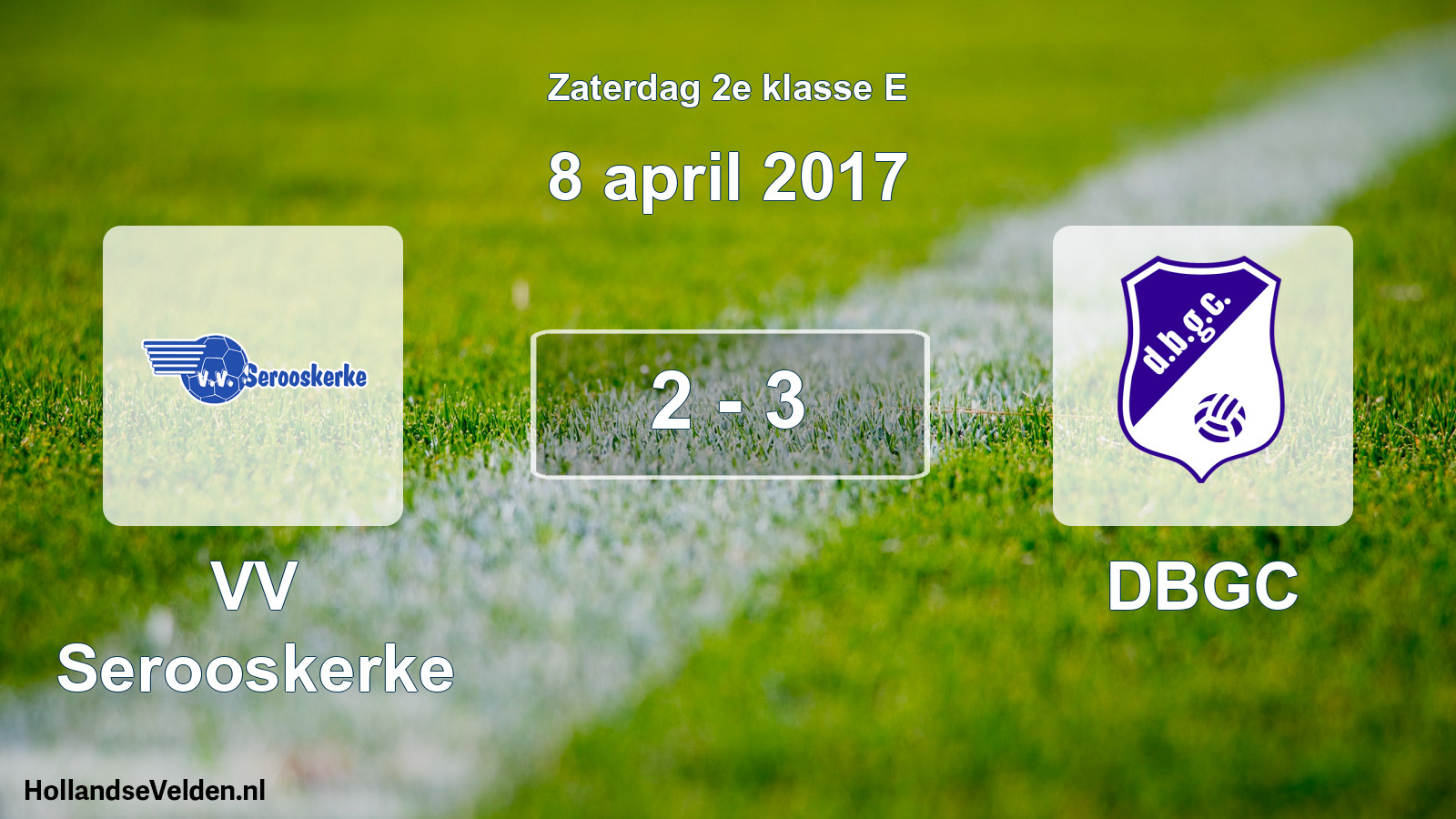 Total number of matches played: VV Serooskerke - DBGC 2 - 3 (8 April 2017)