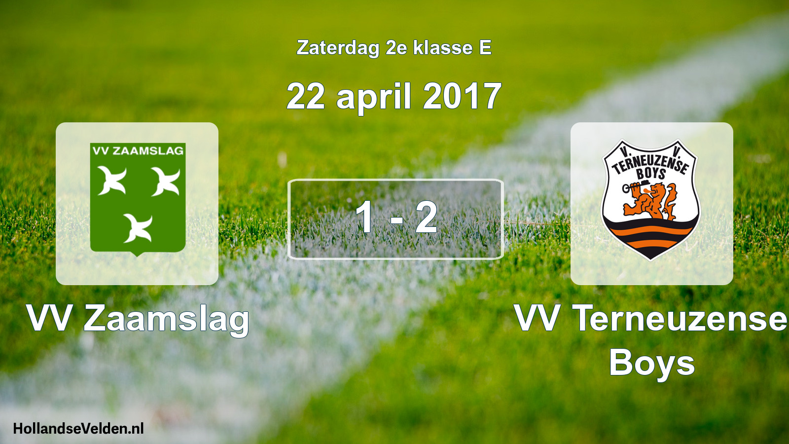 Total number of matches played: VV Zaamslag - VV Terneuzense Boys 1 - 2 (22 April 2017)