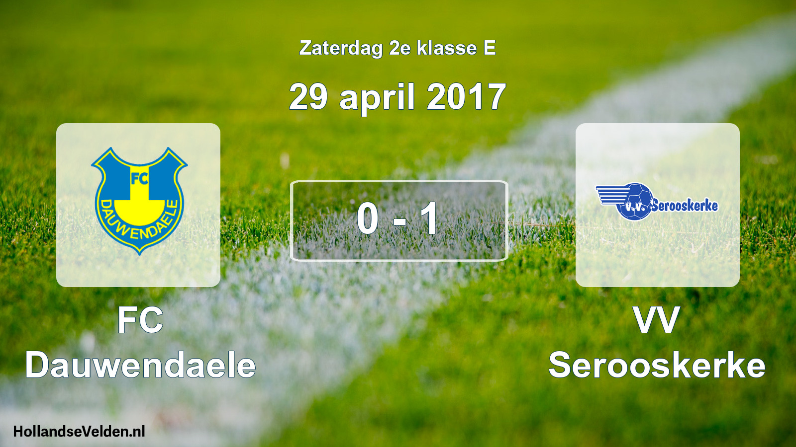 Total number of matches played: FC Dauwendaele - VV Serooskerke 0 - 1 (29 April 2017)