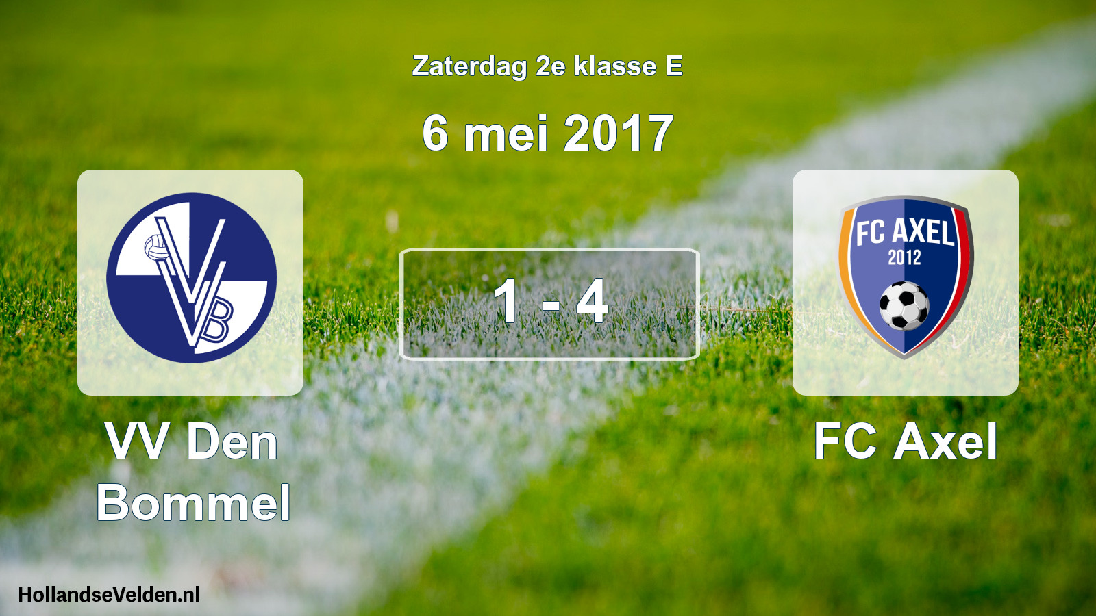 Total number of matches played: VV Den Bommel - FC Axel 1 - 4 (6 May 2017)