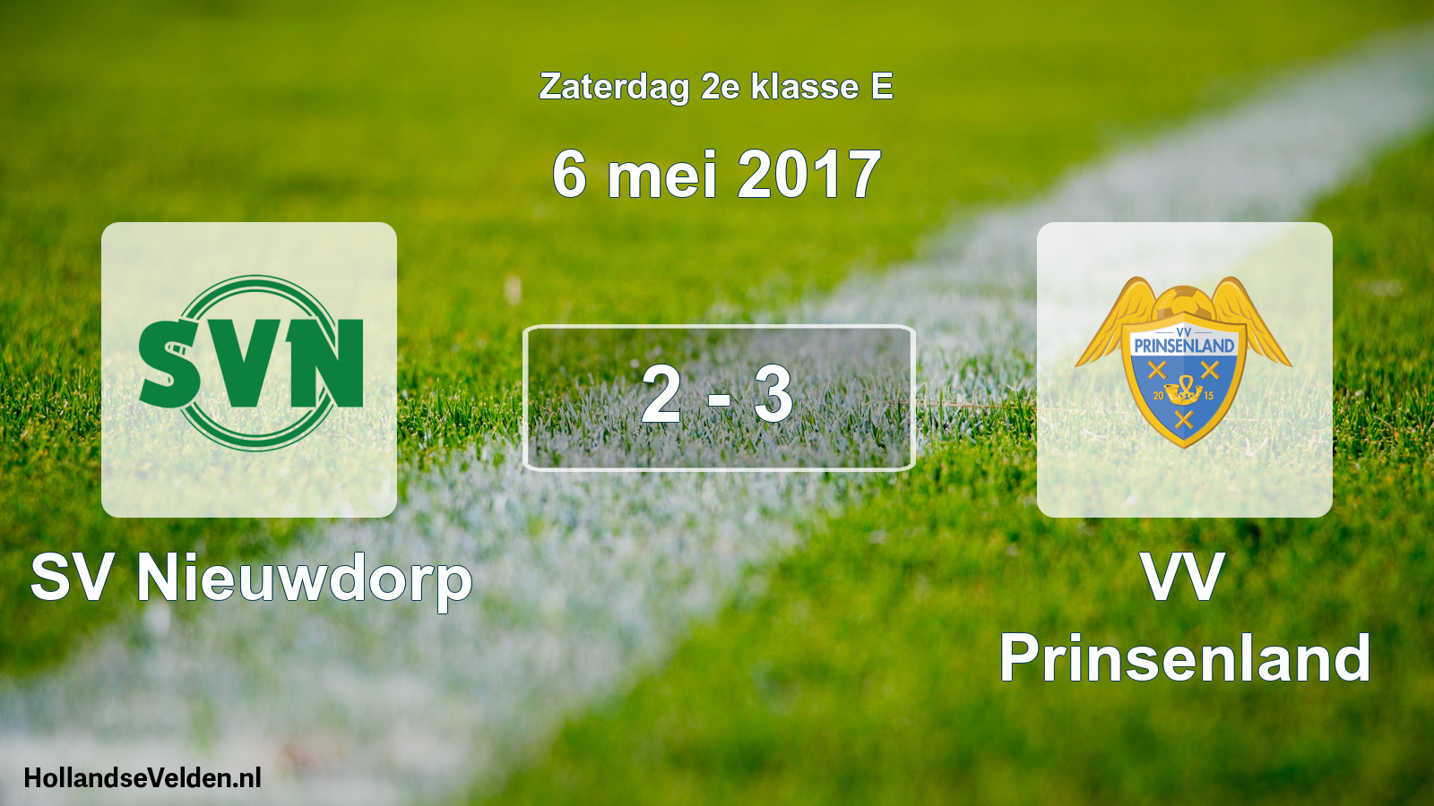 Total number of matches played: SV Nieuwdorp - VV Prinsenland 2 - 3 (6 May 2017)