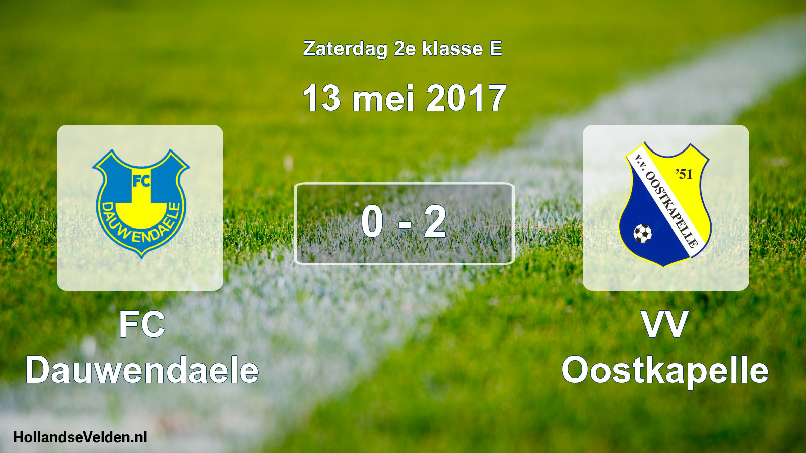 Total number of matches played: FC Dauwendaele - VV Oostkapelle 0 - 2 (13 May 2017)
