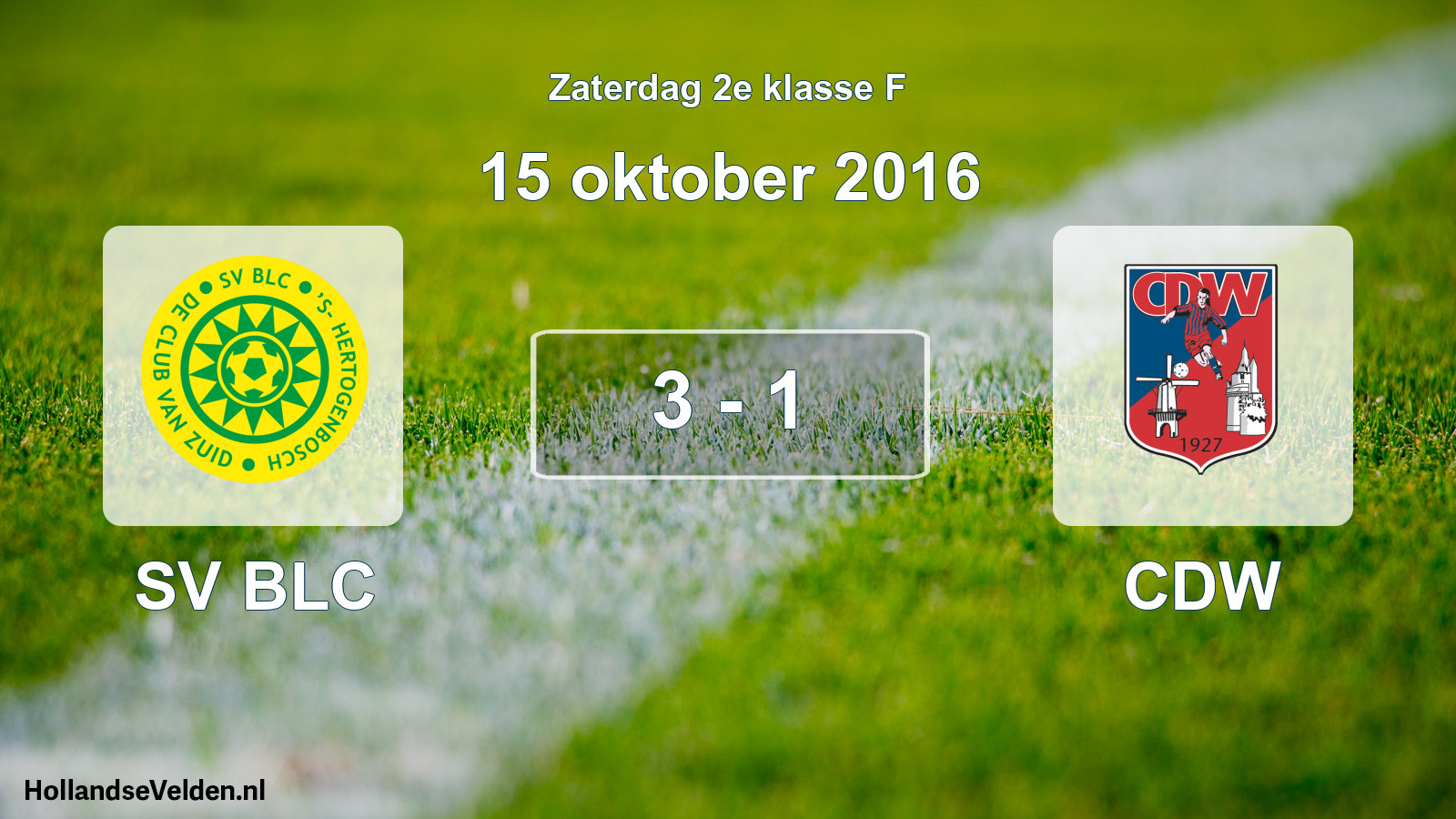 Total number of matches played: SV BLC - CDW 3 - 1 (15 October 2016)