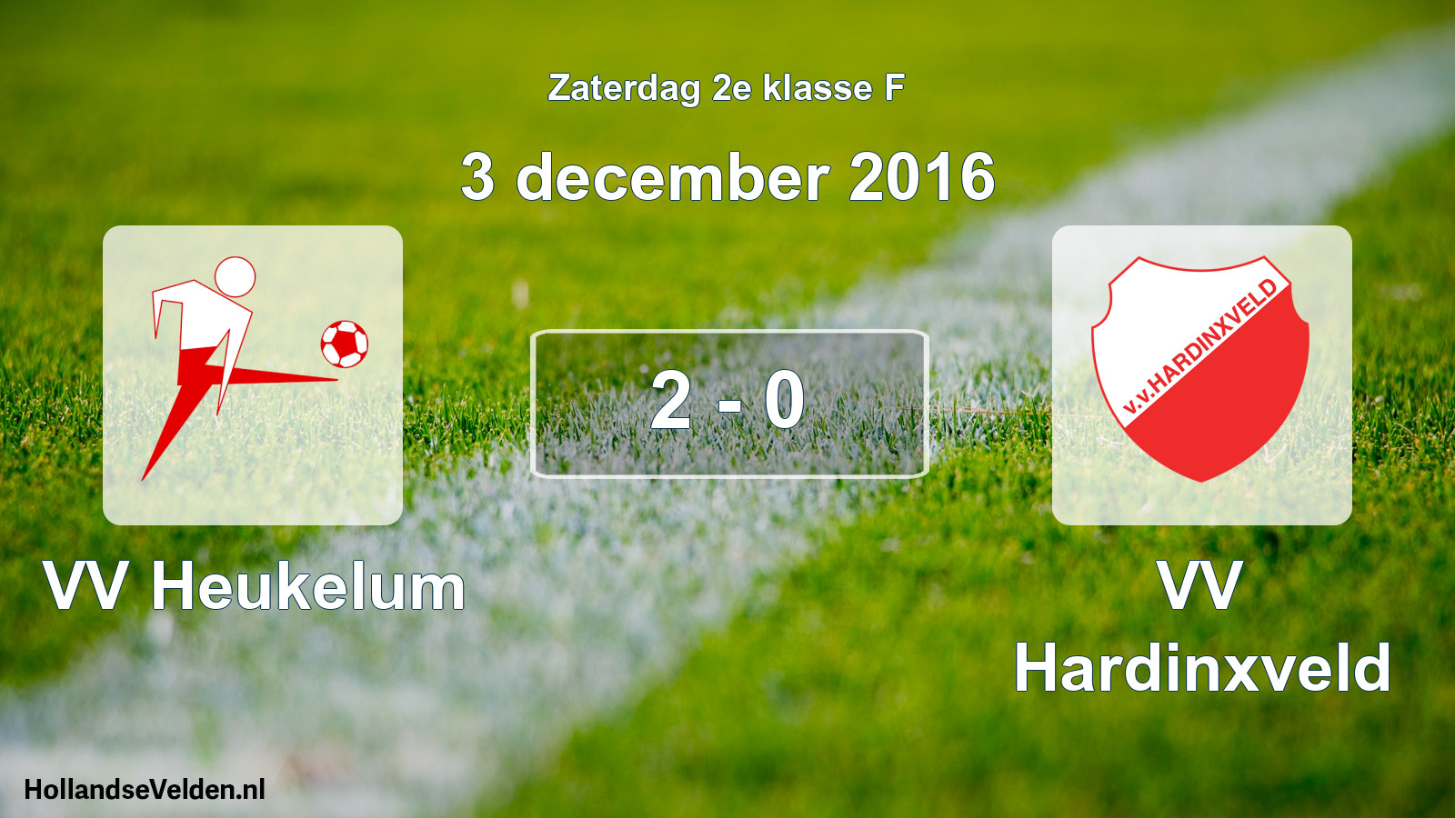 Total number of matches played: VV Heukelum - VV Hardinxveld 2 - 0 (3 December 2016)