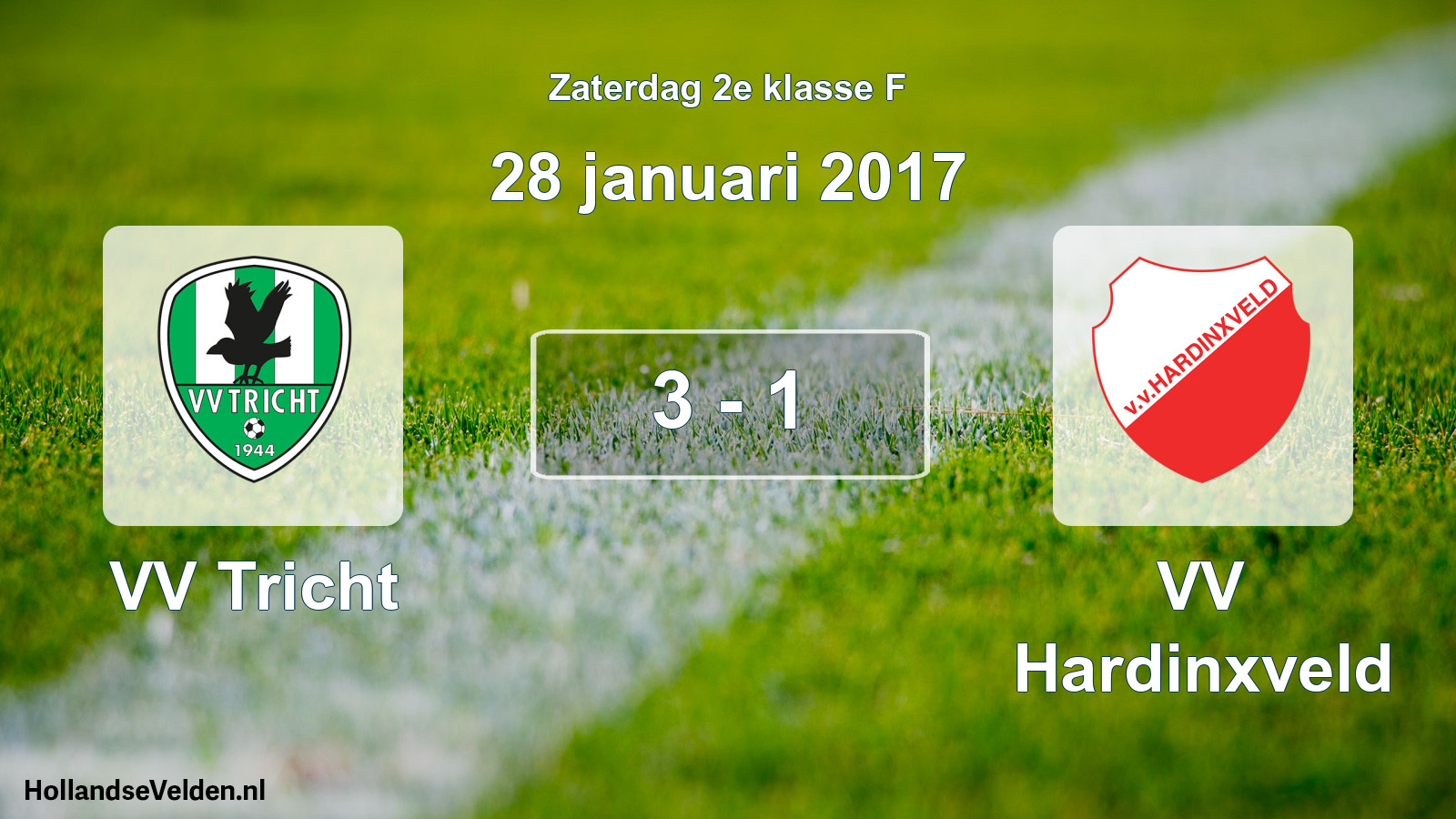 Total number of matches played: VV Tricht - VV Hardinxveld 3 - 1 (28 January 2017)
