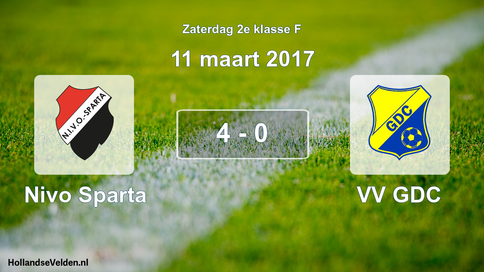 Total number of matches played: Nivo Sparta - VV GDC 4 - 0 (11 March 2017)