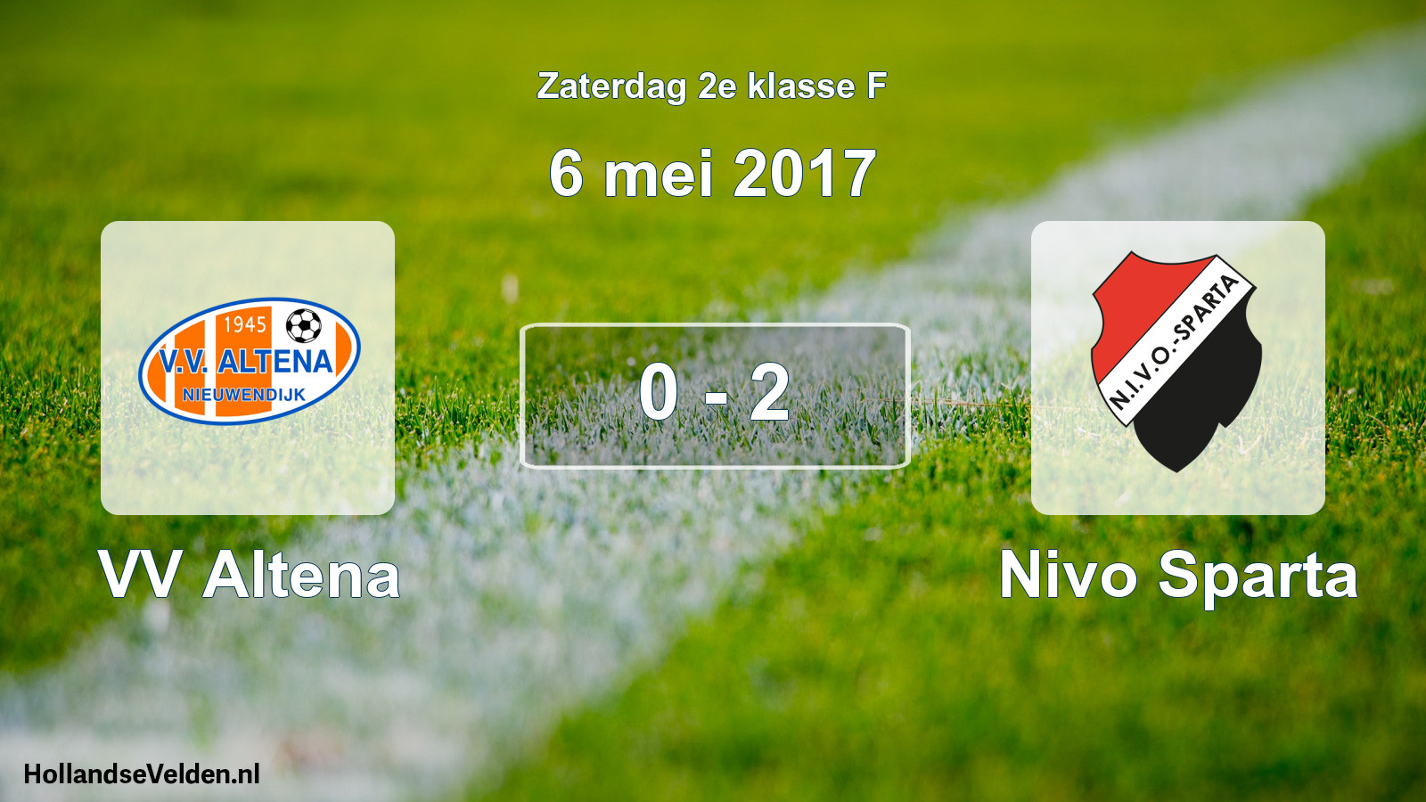 Total number of matches played: VV Altena - Nivo Sparta 0 - 2 (6 May 2017)