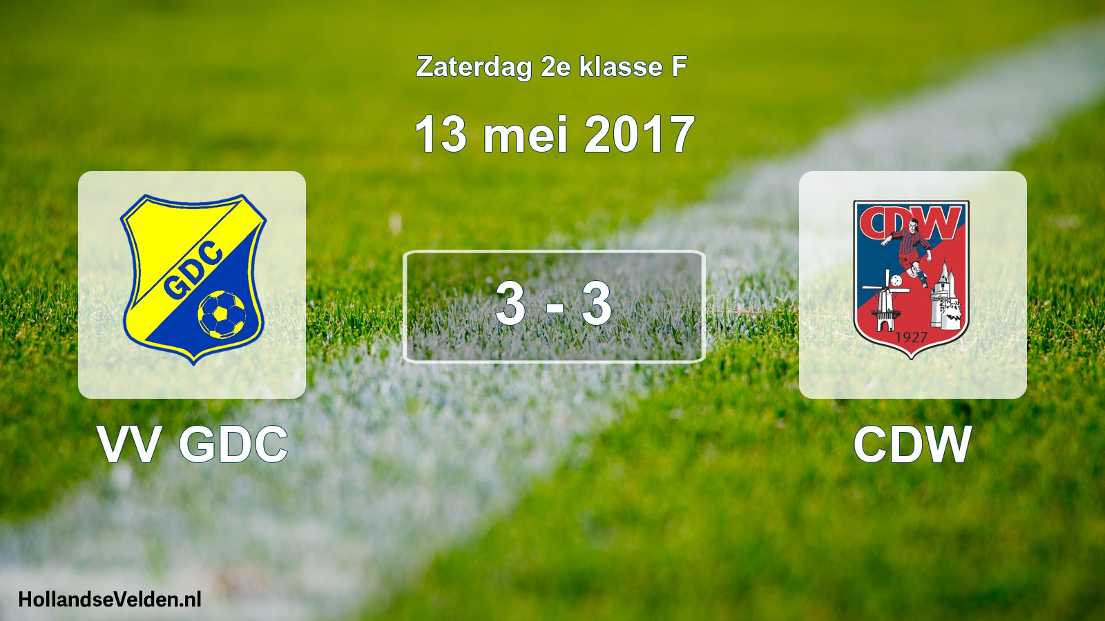 Total number of matches played: VV GDC - CDW 3 - 3 (13 May 2017)