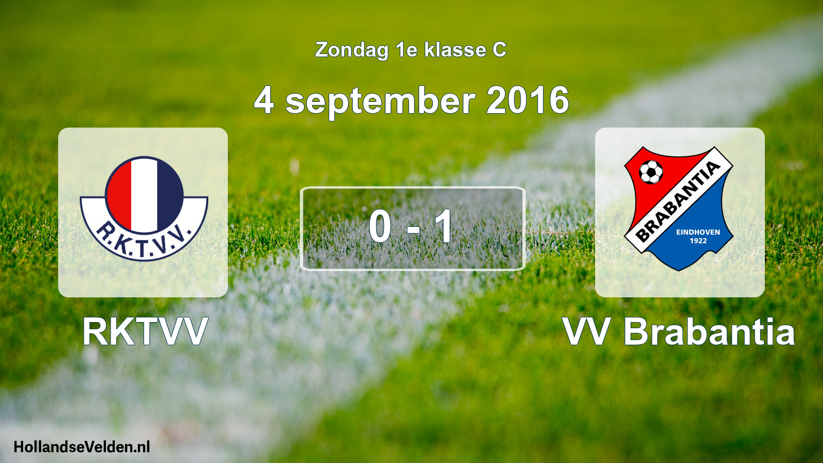 Total number of matches played: RKTVV - VV Brabantia 0 - 1 (4 September 2016)