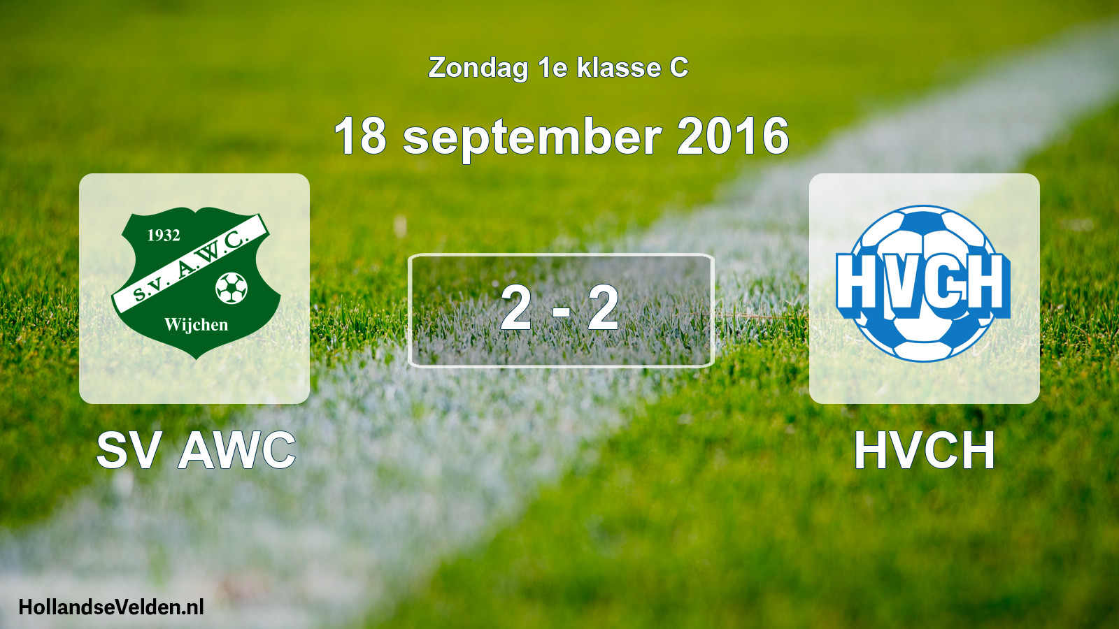 Total number of matches played: SV AWC - HVCH 2 - 2 (18 September 2016)