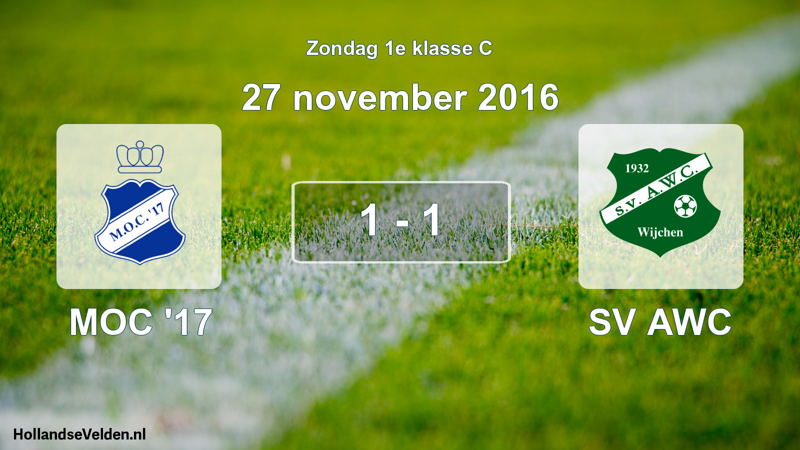 Total number of matches played: MOC '17 - SV AWC 1 - 1 (27 November 2016)